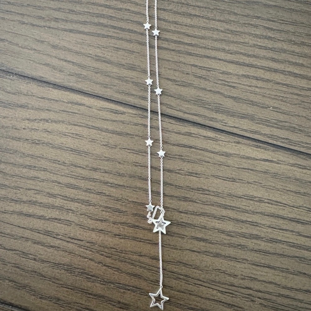 RARE Tiffany & Co. Sterling Silver Star Lariat Pendant Necklace - Picture 5 of 6